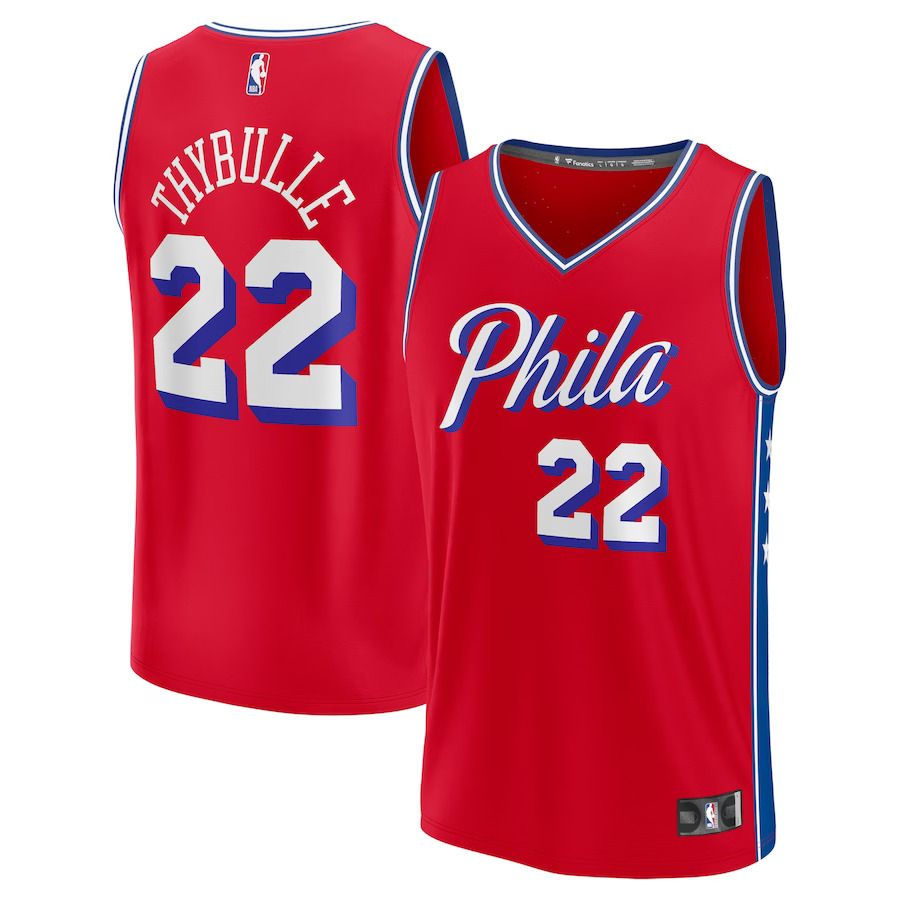 Men Philadelphia 76ers 22 Matisse Thybulle Fanatics Branded Red 2022-23 Fast Break Replica NBA Jersey